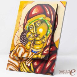 Madre della Tenerezza | Artista: don Massimo Tellan | Cornice da Tavolo 13x19 cm / 18x25 cm Fotografica tridimensionale